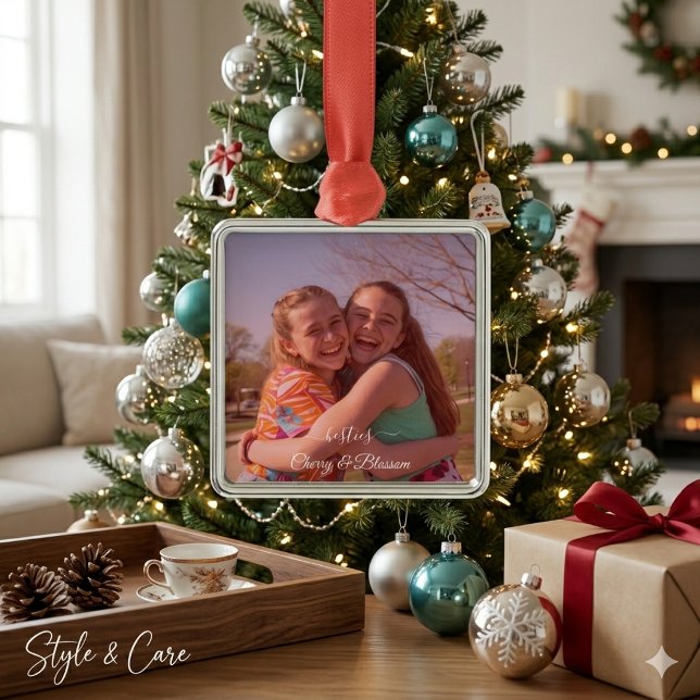 Presente Significativo de Ornamento de Metal para  (Best Friend Metal Ornament Meaningful Gift Design)