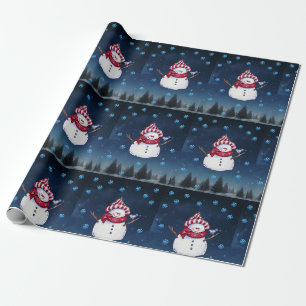 Presente Snowman de Papel de Moldagem de Natal