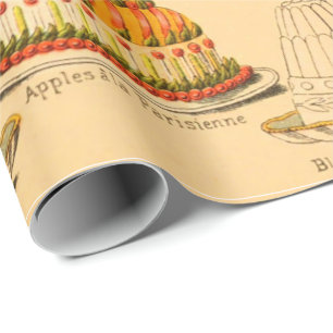 Presente Sobremesas de cozinha de vintage embrulhando papel