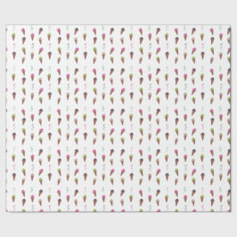 Presente Sorvete Cones & Fitas Papel de Embalagem de Aniver