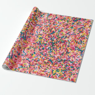 Presente Sprinkles Jimmies Divertido Papel de enrolamento d