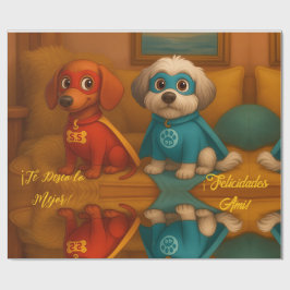 Presente 🐾 Super Pinis en Acción – Papel de Regalo
