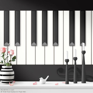 Presente Teclado Piano Gigante em um Roll de Papel (preto)