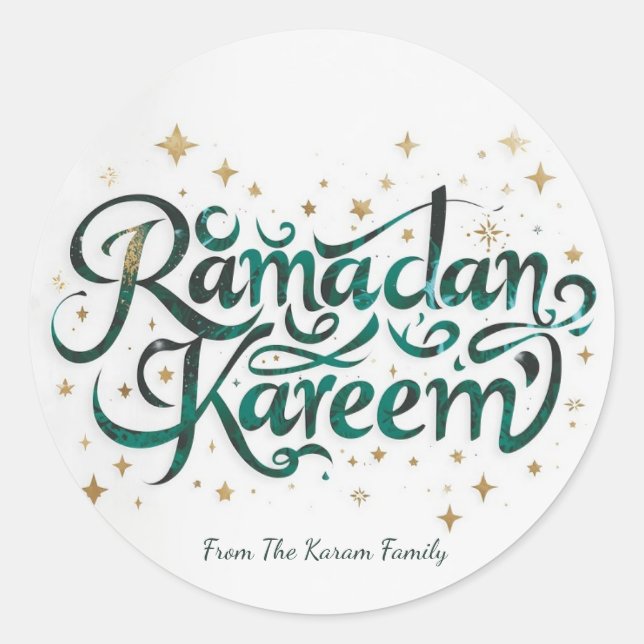 Presente tema Ramadan Kareem Adesivo para celebraç (Frente)