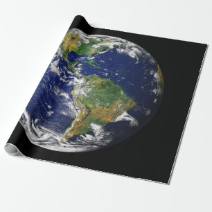 Presente TERRA do PLANETA do papel de envolvimento Matte do
