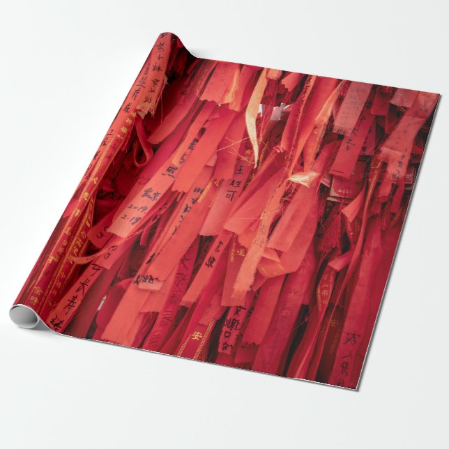 Presente tiras de papel vermelho (Desenrolado)