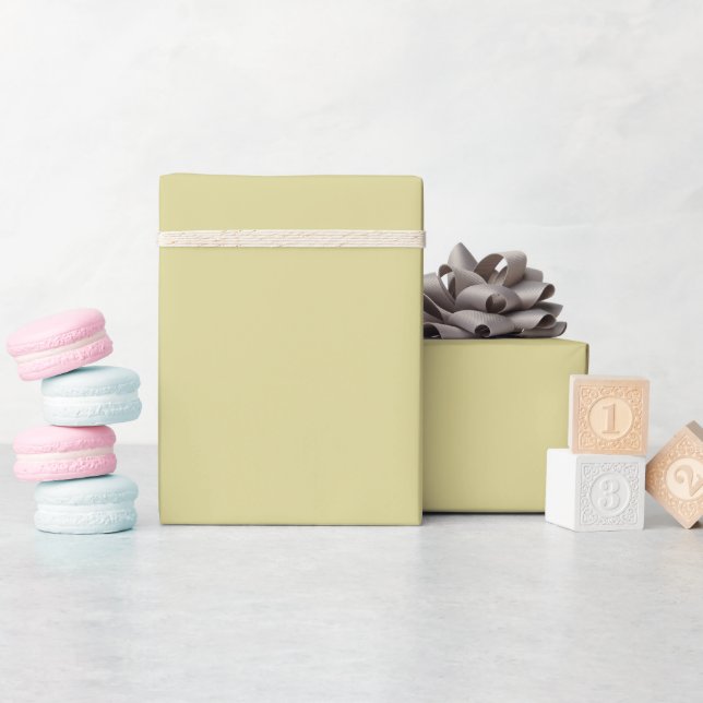 Presente Trendy Earthy Yellow - Roll de Papel de Embalagem (Chá de bebê)