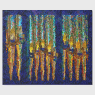 Presente Tubos de órgão abstratos embrulhando papel