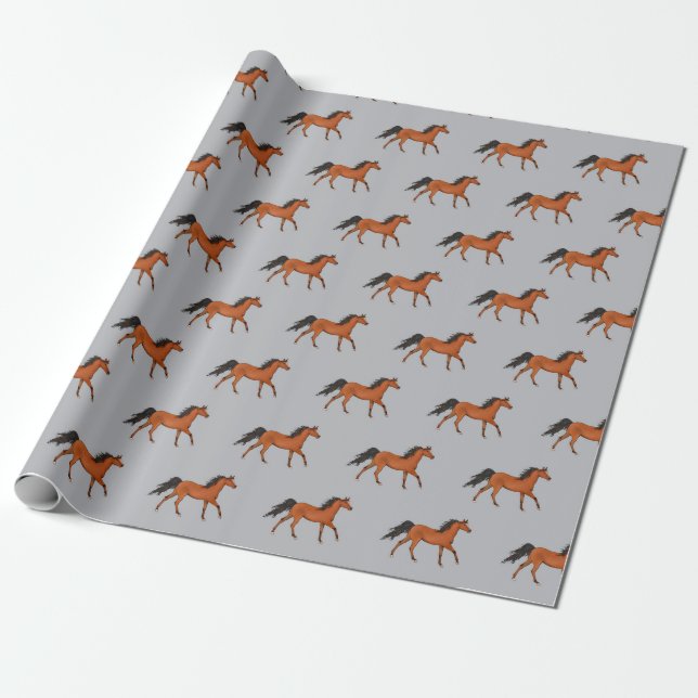 Presente Um belo papel de enrolar cavalo (Desenrolado)