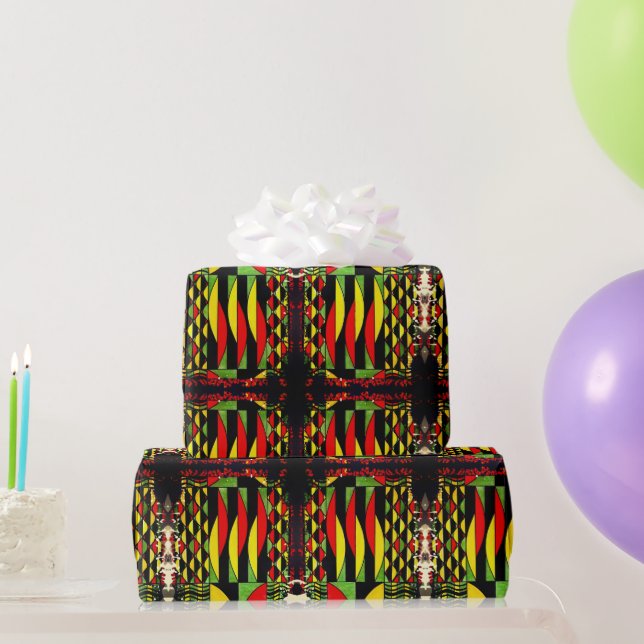 Presente Um Burst De Papel De Moldagem De Cores Africanas (Presentes para festas)