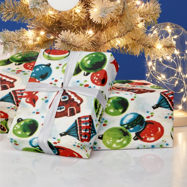 Presente Um papel de enrolamento muito Natal vintage (Feriados)
