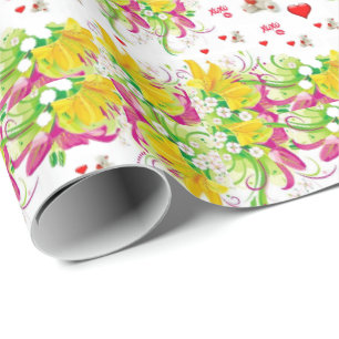 Presente Urso de Teddy de Papel de Enrolamento do dia de os