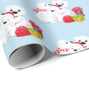 Presente Ursos Polares de Papel de Moldagem de Natal
