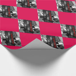 Presente Use Sua Própria Foto No Papel De Moldagem Vermelha