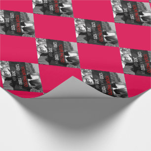 Presente Use Sua Própria Foto No Papel De Moldagem Vermelha