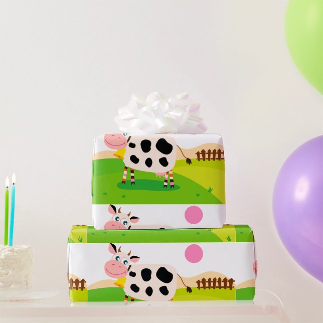 Presente Vaca Em Um Papel De Moldagem De Campo (Criador carregado)