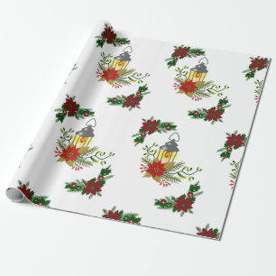 Presente Velas Douradas de Papel de Embalagem de Natal