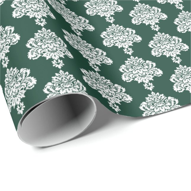 Presente Verde azeitona | Papel branco para enrolamento de  (Ponta do rolo)