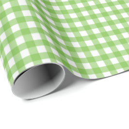 Presente Verde Limão| Papel Branco De Lavagem De Gingham