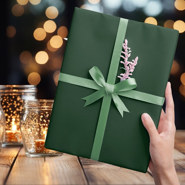Presente Verde Muito Escuro - Papel de Envolvimento (Criador carregado)
