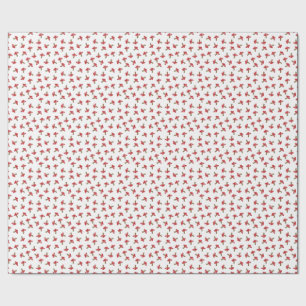 Presente Vermelho bonito papel de envolvimento manchado dos