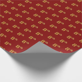 Presente Vermelho, Faux Dourado 8º (Oitavo) Papel de Mola d