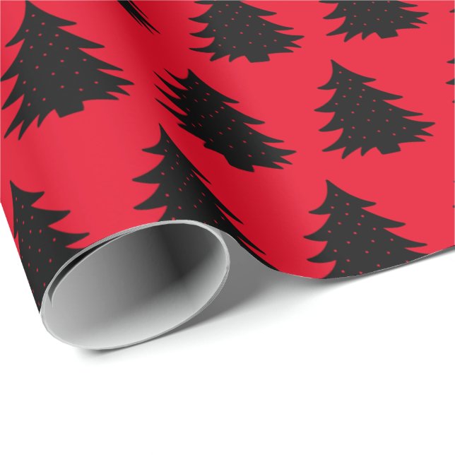 Presente Vermelho| Papel de enrolamento em árvore de Natal  (Ponta do rolo)
