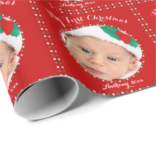 Presente Vermelho Personalizado Meu Primeiro Papel de Molda