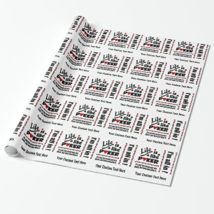 Presente VIDA COMO papel personalizado de embalagem de POKE