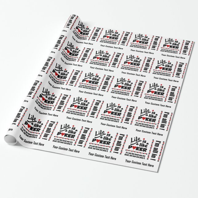 Presente VIDA COMO papel personalizado de embalagem de POKE (Desenrolado)