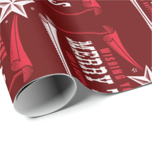 Presente Vintage Feliz do Texas Papel de enrolamento de Nat