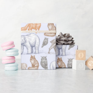 Presente Woodland Cria Papel De Molho De Feriado Russo