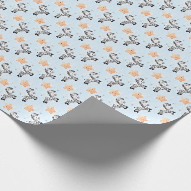Presente Zebras e Estrelas - Papel de Acondicionamento (Ponta)