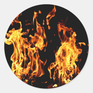 Presentes ardentes da etiqueta do fogo flamejante