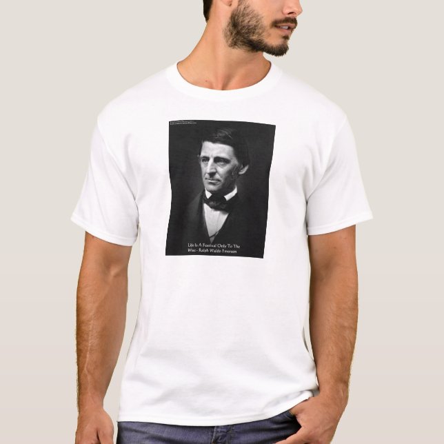 Presentes Camisetas Canecas Citação de Emerson "A  (Frente)