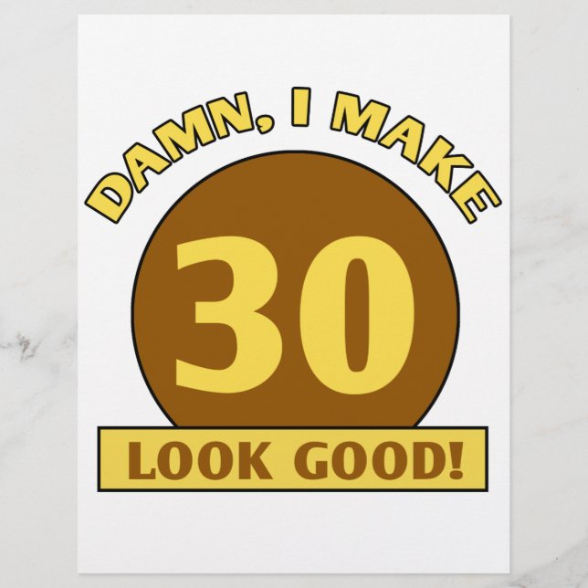 Presentes de aniversário de 30 anos (Frente)