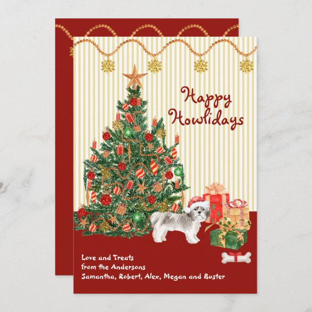 Presentes de Árvore de Blindagem de Cabelo Curto d (Frente/Verso)