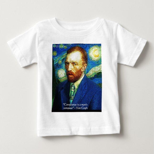 Presentes de Camisetas com Citações de Van Gogh "B (Frente)