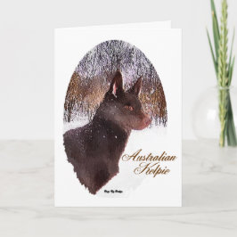 Presentes de Cartões de Natal em Kelpie australian