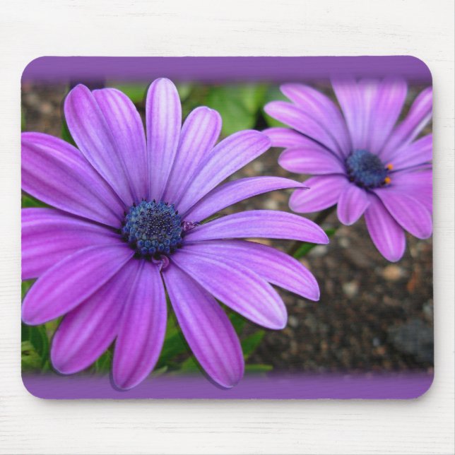 Presentes de Computador Mousepad Azul Flores (Frente)