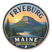 Presentes de Fryeburg Maine Adesivo Redondo Cênico