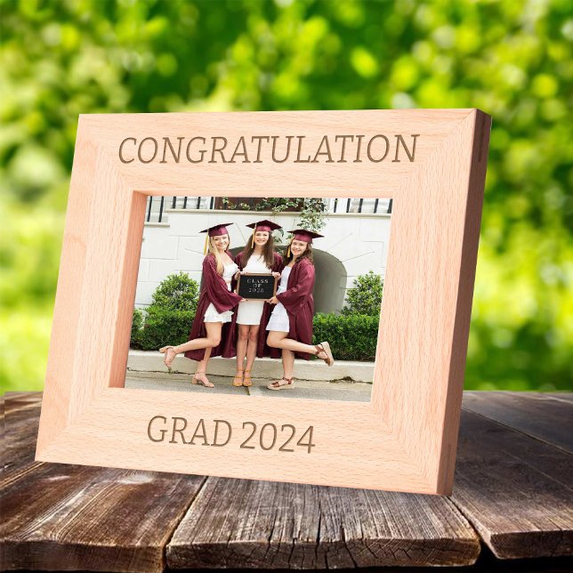 Presentes de Graduação para Sua Foto Rústica de Me (Graduation Gifts for Her Rustic Best Friends Photo Engraved Frames)