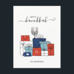 Presentes de Hanukkah & cartão do feriado de<br><div class="desc">Personalize o texto feito sob encomenda acima. Você pode encontrar artigos de coordenação adicionais em nossa de "coleção dos presentes Hanukkah e de um Menorah".</div>