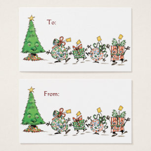 Presentes de Natal dançantes de desenho animado fo