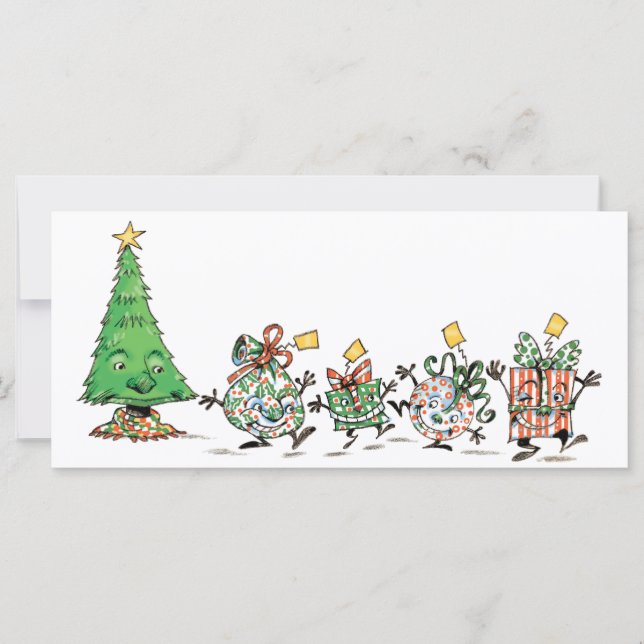 Presentes de Natal dançantes de desenho animado fo (Frente)