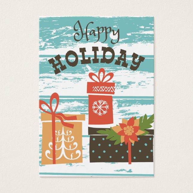 Presentes de Natal de Férias Felizes (Frente)