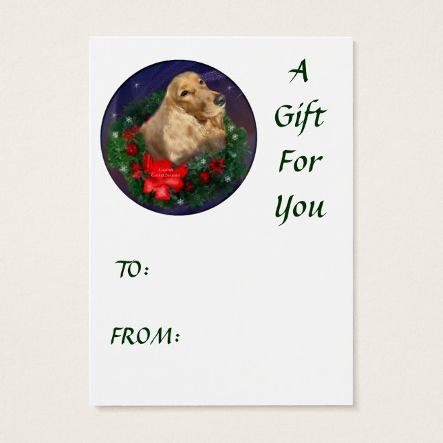 Presentes de Natal em Inglês Cocker Spaniel (Verso)