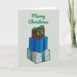 Presentes de Natal num Cartão de Natal