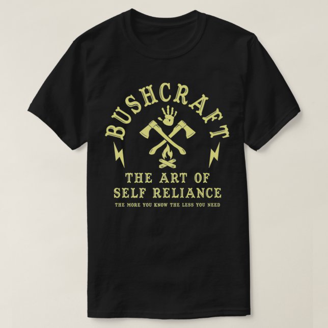 PRESENTES DE SOBREVIVÊNCIA DE BUSHCRAFT E CAMISETA (Frente do Design)