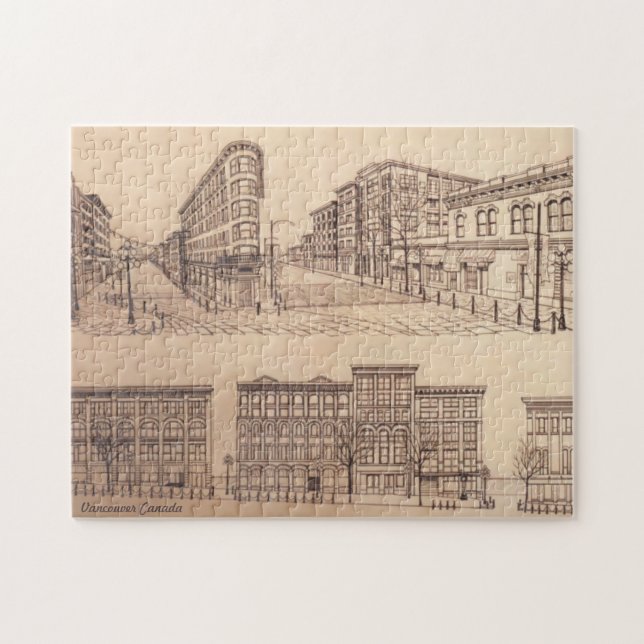 Presentes de Vancôver Gastown do quebra-cabeça da (Horizontal)